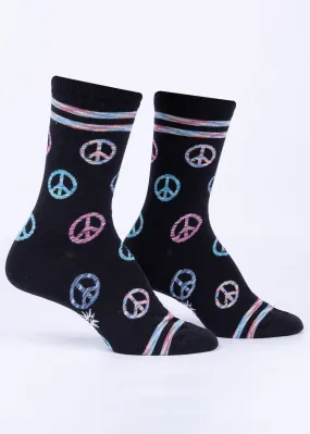 Peace Sign Space-Dye Women's Socks