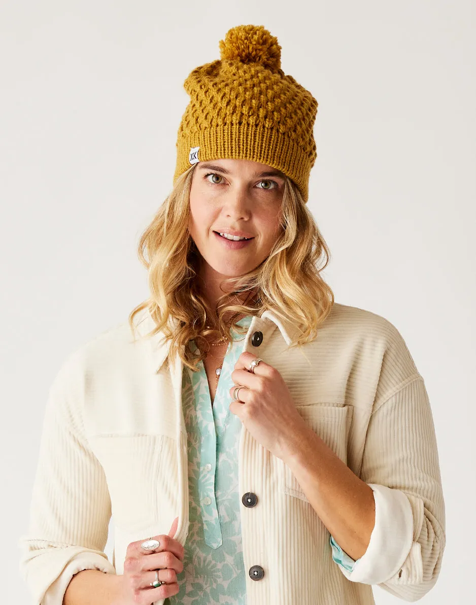 Abby Pom Beanie: Wood