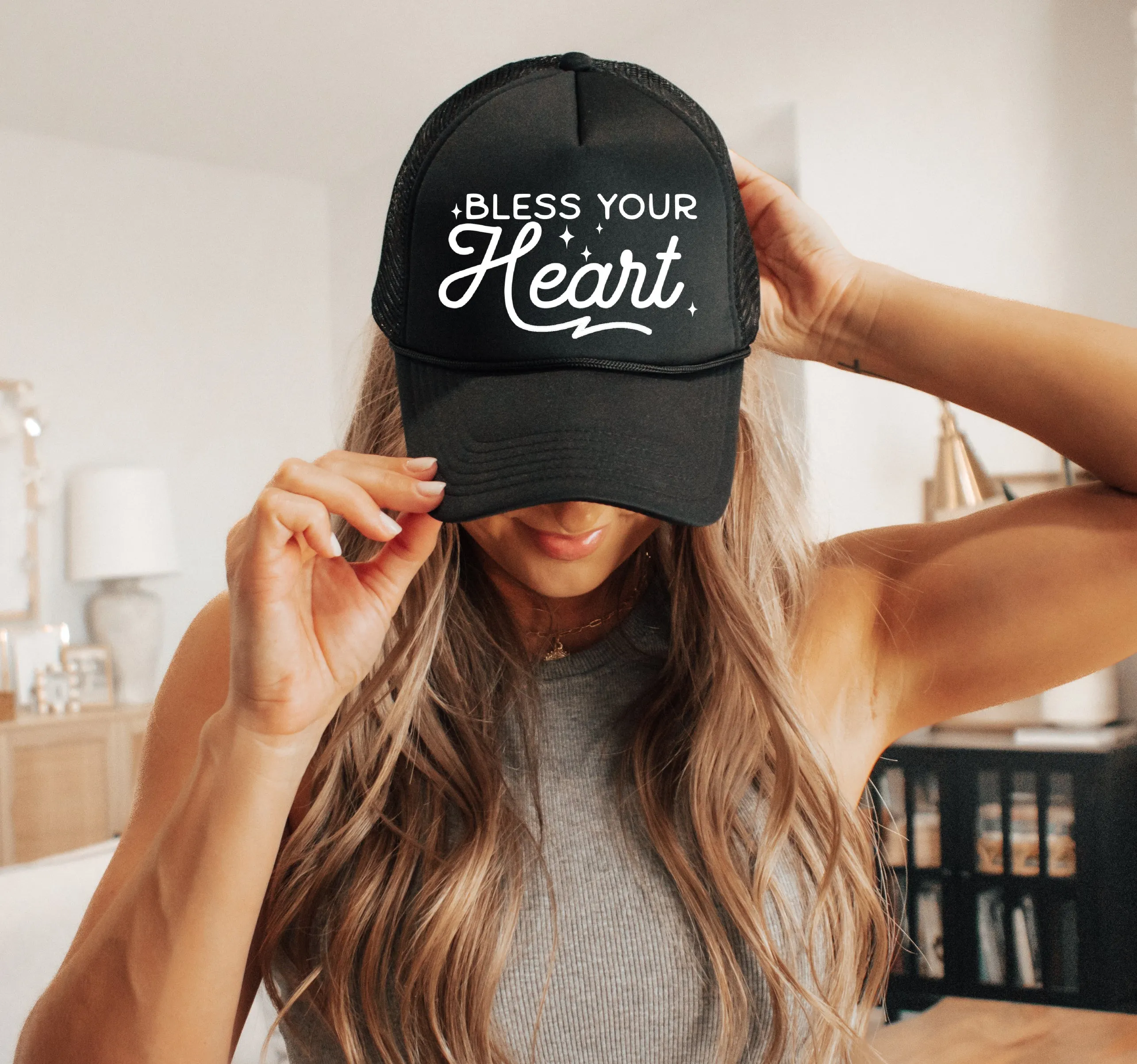 Bless Your Heart Black Trucker Hat