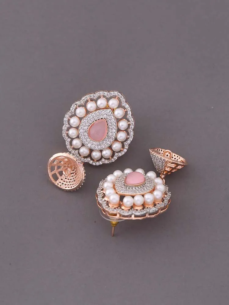 Blush Agnete Zirconia Jhumkis