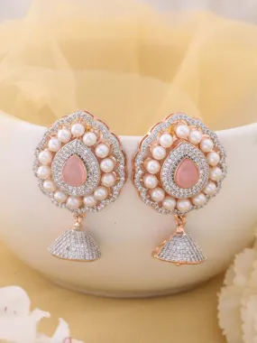 Blush Agnete Zirconia Jhumkis