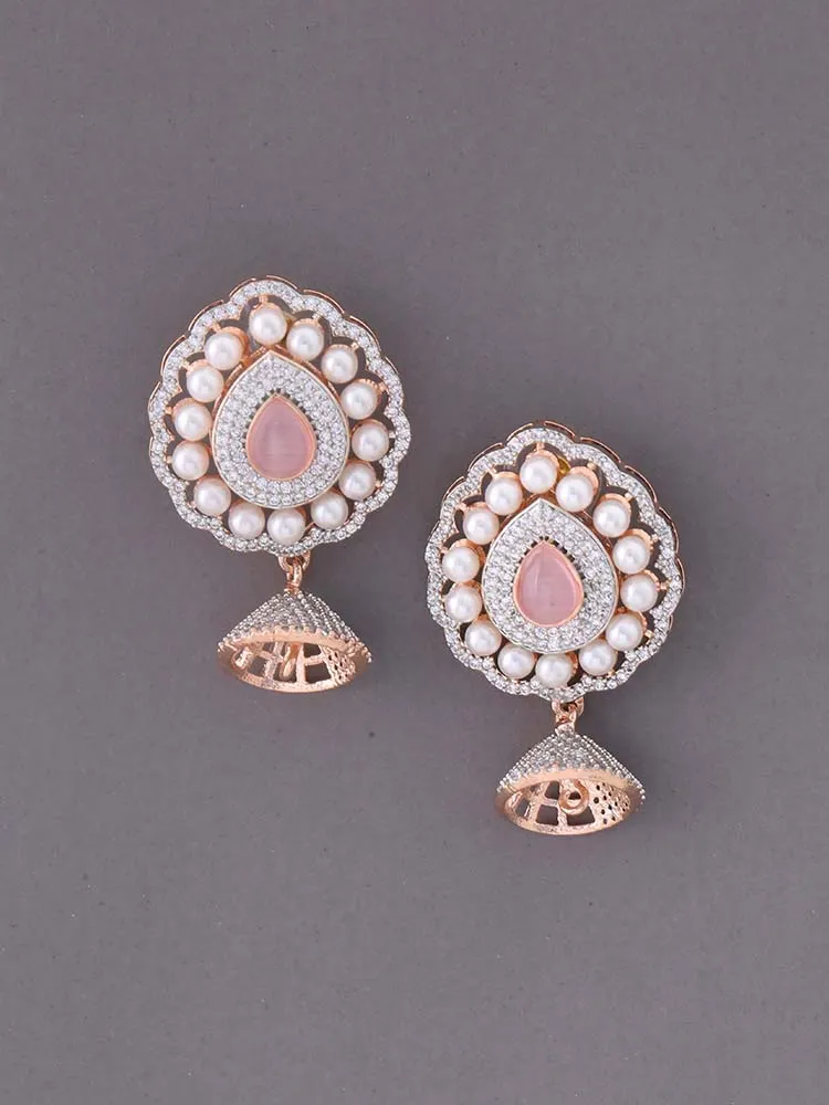 Blush Agnete Zirconia Jhumkis