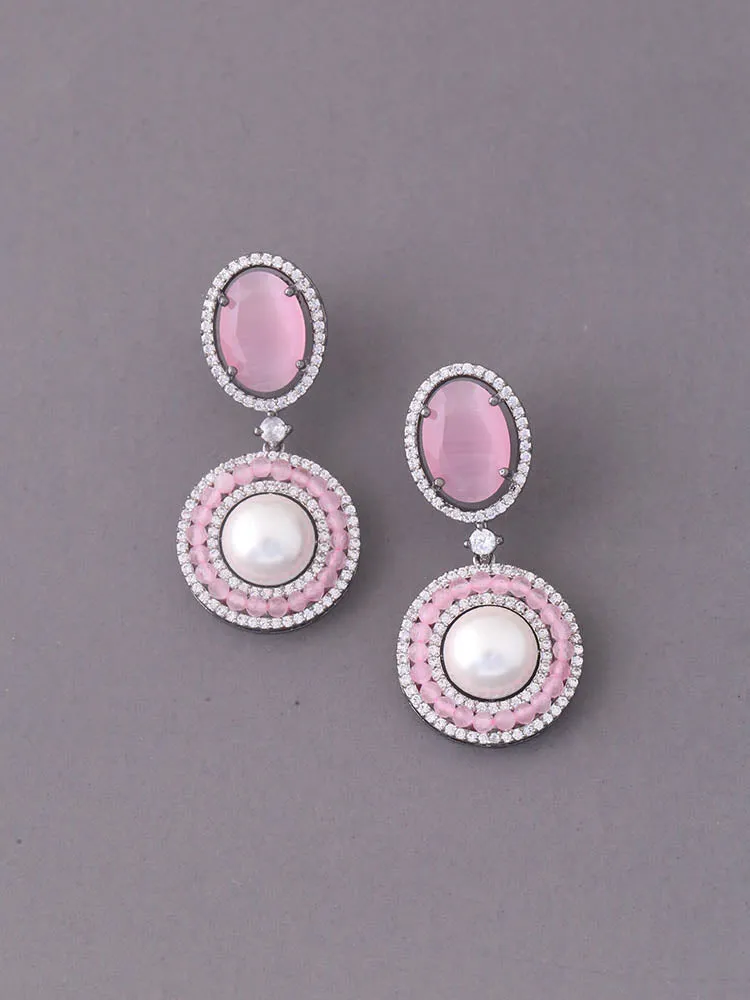 Blush Junia Zirconia Danglers