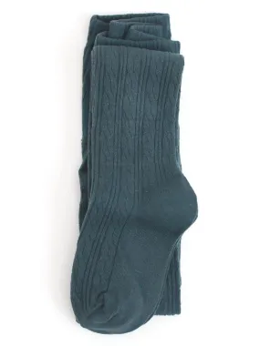 Cable Knit Tights - French Blue