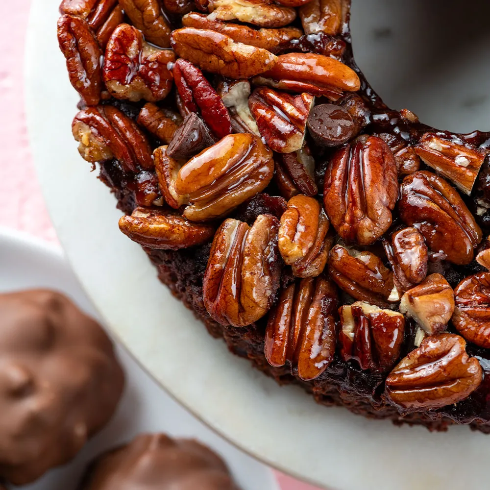 Cherry Fudge Pecan Cake