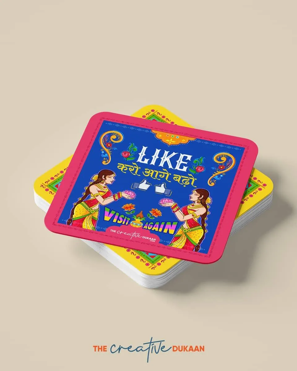 Creative Social Media Coasters - Set of 2