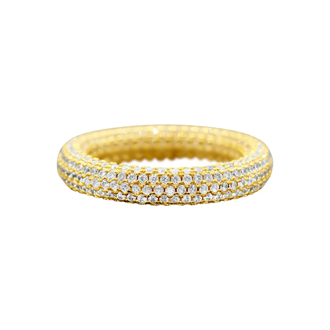 Crystal Eternity Rounded Band Ring