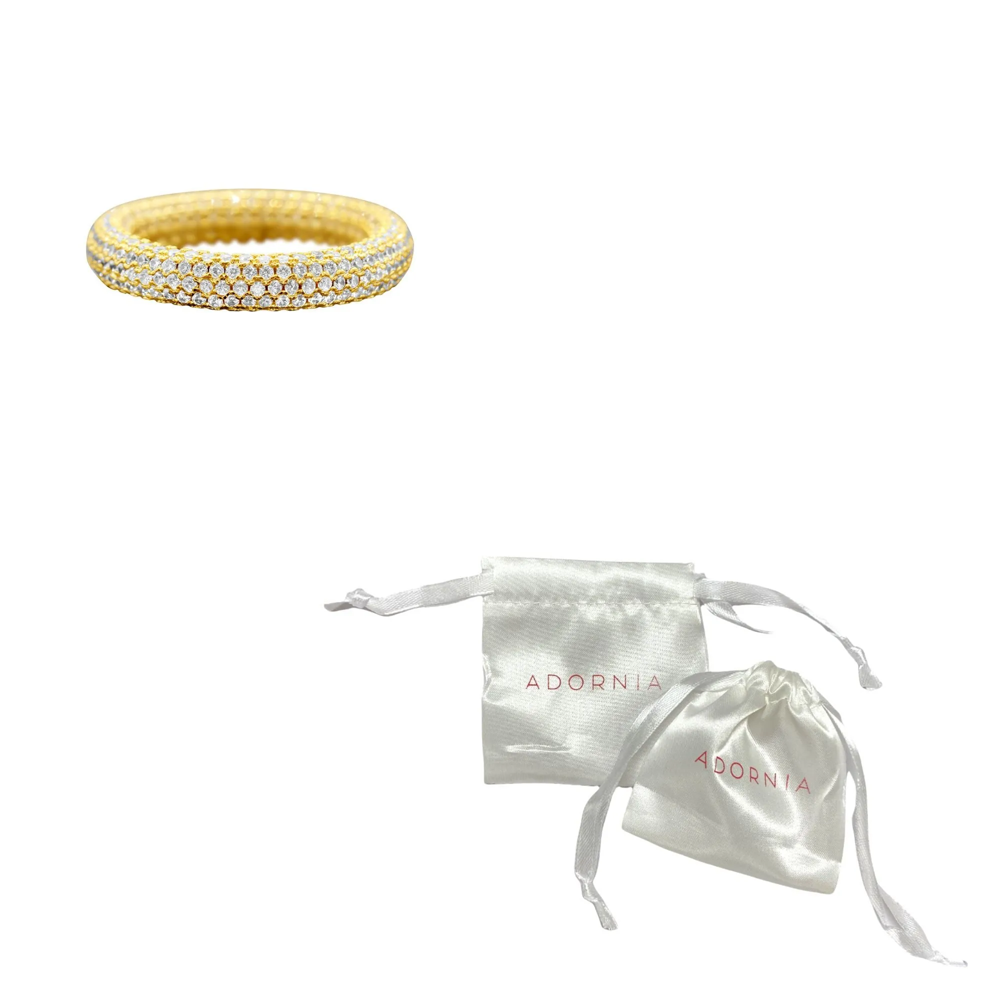 Crystal Eternity Rounded Band Ring