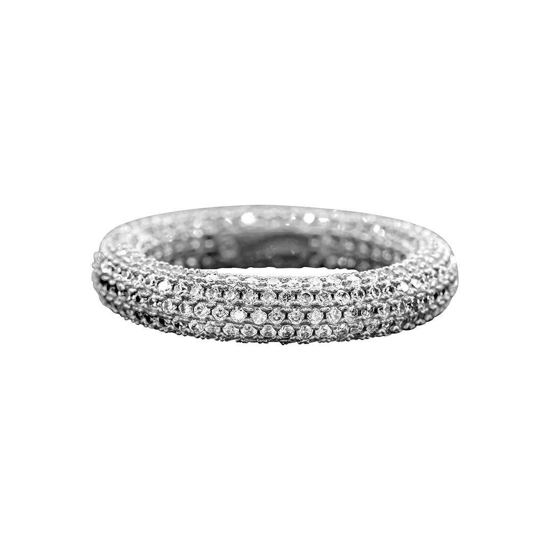 Crystal Eternity Rounded Band Ring