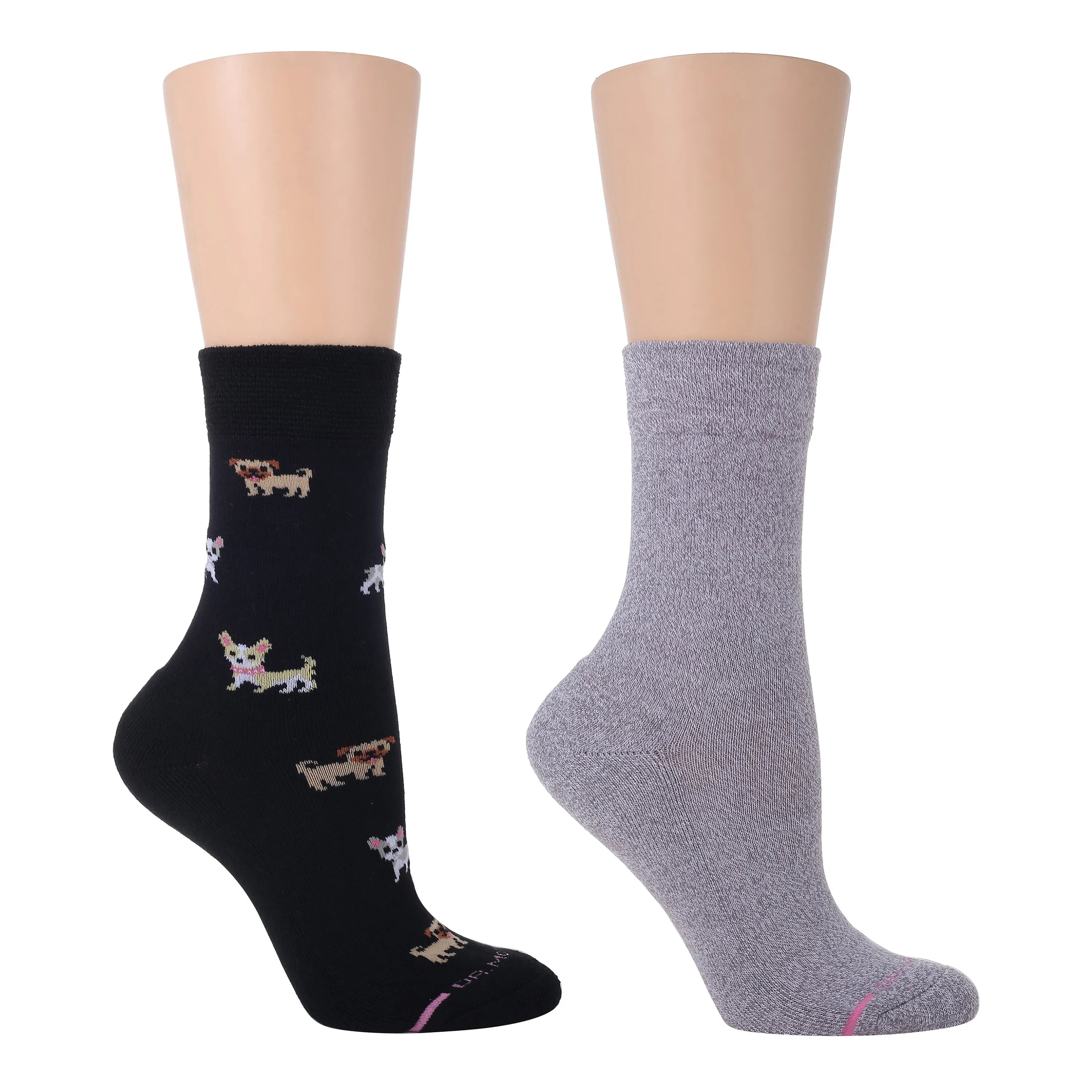 Dogs | Diabetic Half-Cushion Socks For Women