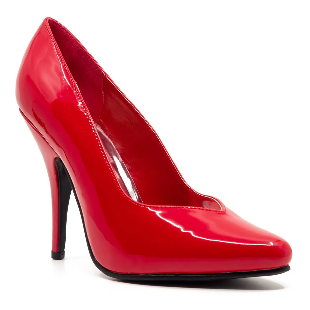 Ellie Shoes 5" Heel Patent Pump - Red