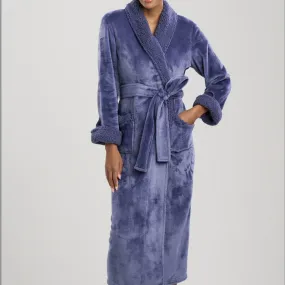 Natori Plush Sherpa 52 Robe D74068 in French Navy