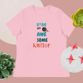 New! Awesome knitter t-shirt