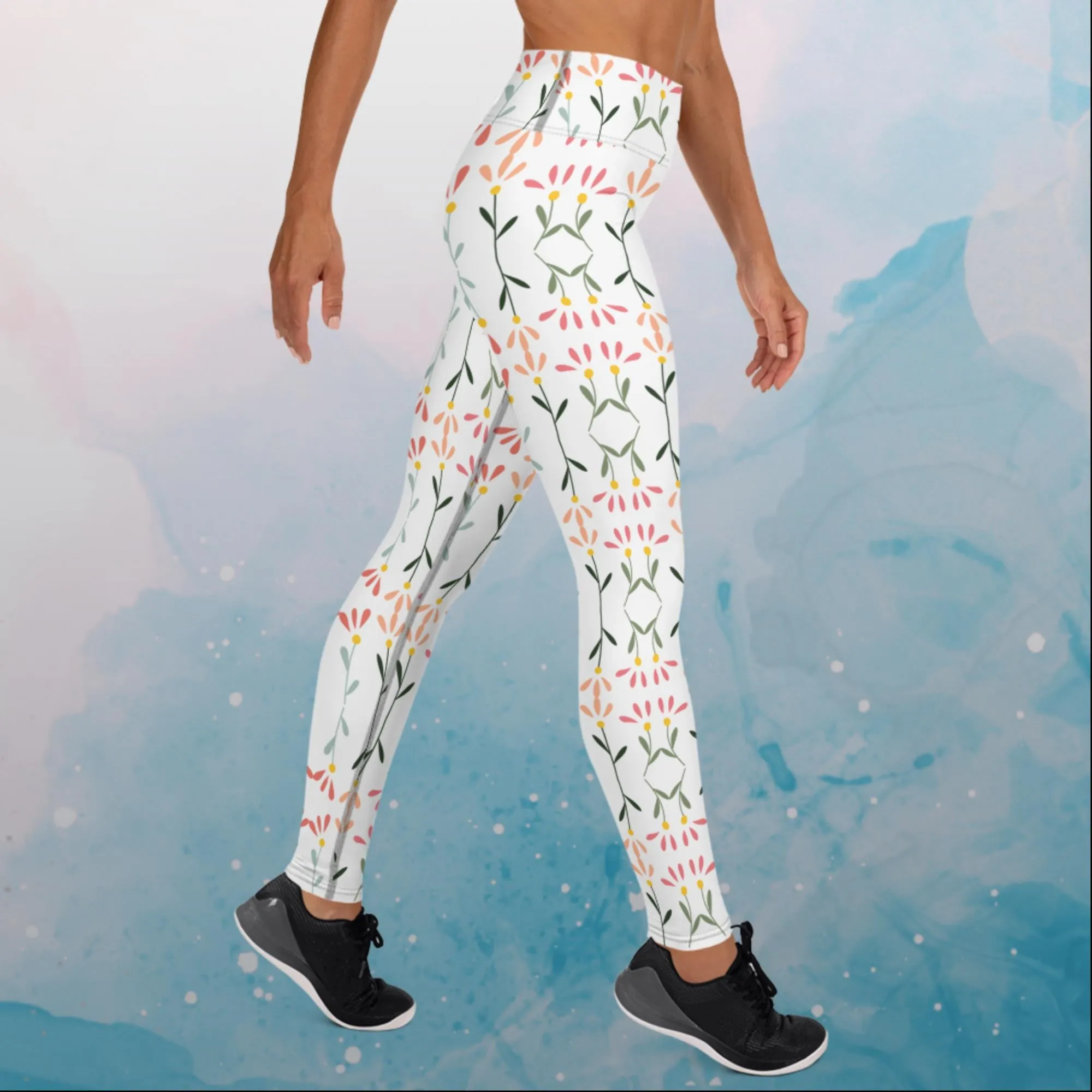 Spring Floral Comfy Dance Leggings