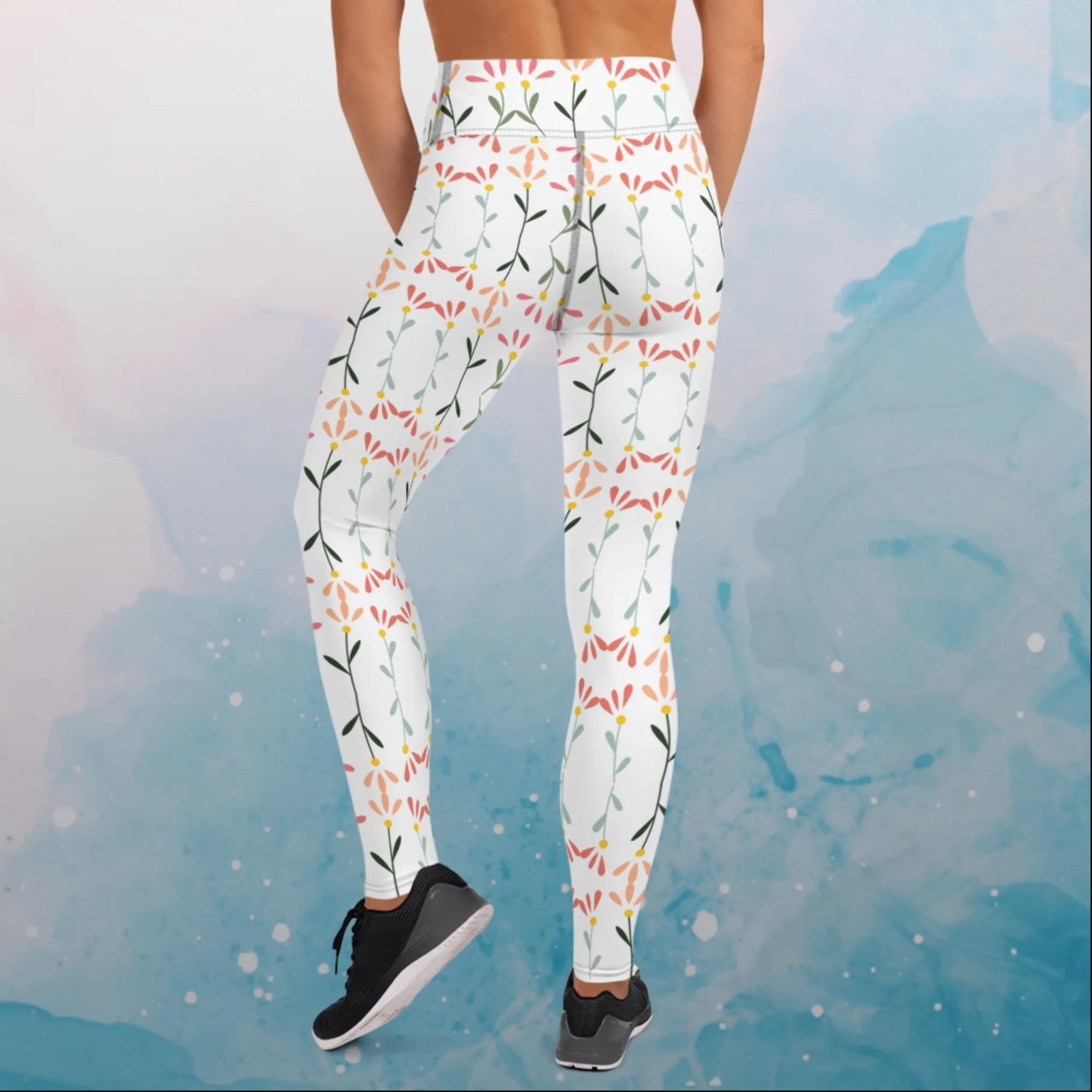 Spring Floral Comfy Dance Leggings