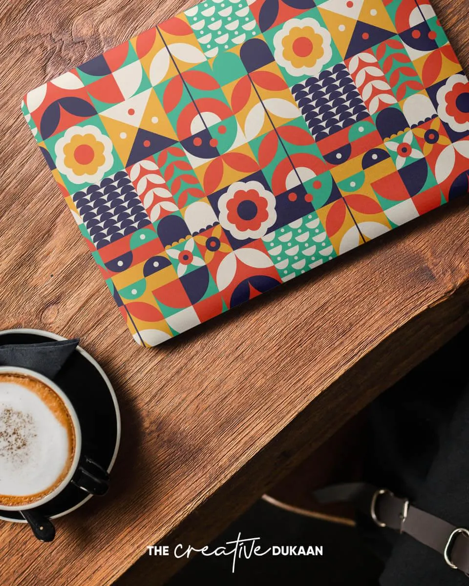 Unique Laptop Skin With Scandinavian Print Pattern